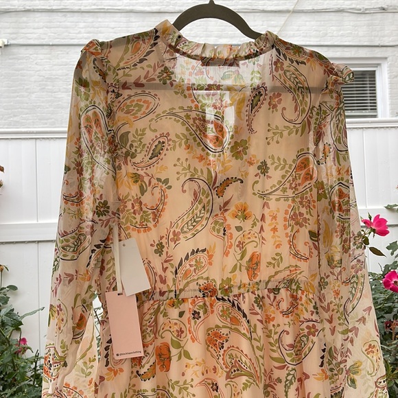 Black Tape_ Women’s Paisley Print Elastic -Waist Minidress - Large - Picture 11 of 15